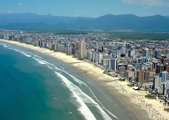Apto Com Piscina E Churrasqueira Praia Grande (Santos) Exterior foto
